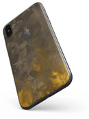 Abstract Golden Fire with Smoke - iPhone X Skin-Kit