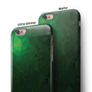 Abstract Green Geometric Shapes iPhone 6/6s or 6/6s Plus 2-Piece Hybrid INK-Fuzed Case