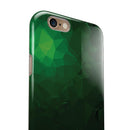 Abstract Green Geometric Shapes iPhone 6/6s or 6/6s Plus 2-Piece Hybrid INK-Fuzed Case