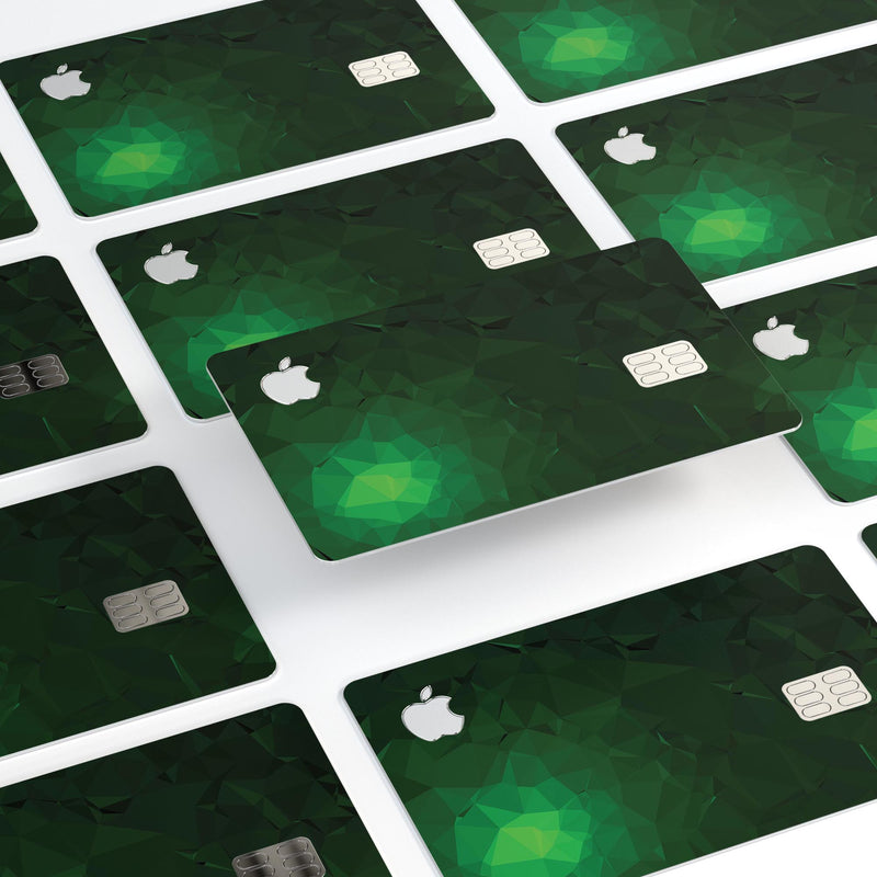 Abstract Green Geometric Shapes - Premium Protective Decal Skin-Kit for the Apple Credit Card