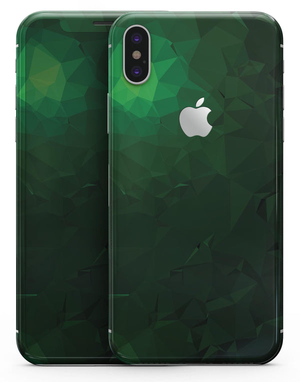 Abstract Green Geometric Shapes - iPhone X Skin-Kit