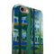 Abstract Green Plaid Paint Wall iPhone 6/6s or 6/6s Plus 2-Piece Hybrid INK-Fuzed Case