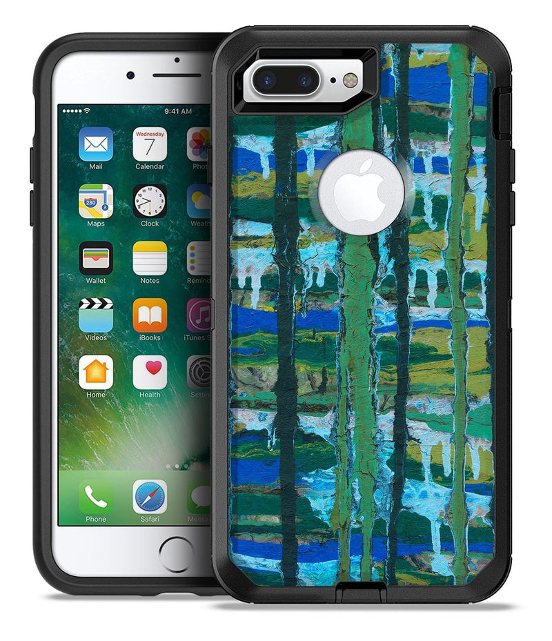Abstract Green Plaid Paint Wall - iPhone 7 Plus/8 Plus OtterBox Case & Skin Kits
