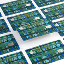 Abstract Green Plaid Paint Wall - Premium Protective Decal Skin-Kit for the Apple Credit Card