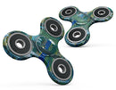 Abstract Green Plaid Paint Wall Full-Body Fidget Spinner Skin-Kit