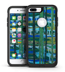 Abstract Green Plaid Paint Wall - iPhone 7 or 7 Plus Commuter Case Skin Kit