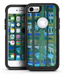 Abstract Green Plaid Paint Wall - iPhone 7 or 7 Plus Commuter Case Skin Kit