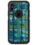 Abstract Green Plaid Paint Wall - iPhone X OtterBox Case & Skin Kits
