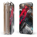 Abstract Grungy Oil Mess iPhone 6/6s or 6/6s Plus 2-Piece Hybrid INK-Fuzed Case