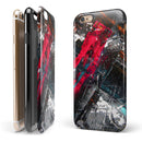 Abstract Grungy Oil Mess iPhone 6/6s or 6/6s Plus 2-Piece Hybrid INK-Fuzed Case
