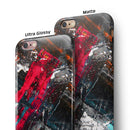 Abstract Grungy Oil Mess iPhone 6/6s or 6/6s Plus 2-Piece Hybrid INK-Fuzed Case