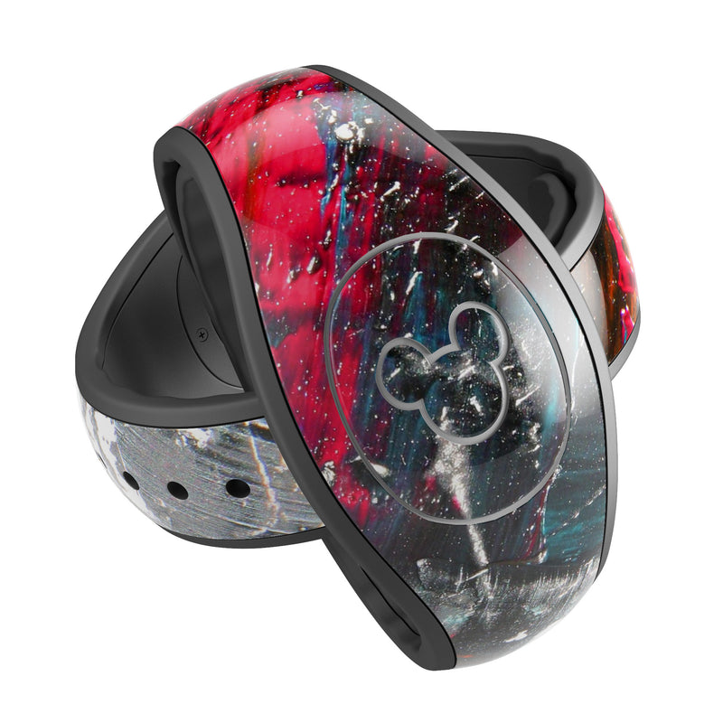 Abstract Grungy Oil Mess - Decal Skin Wrap Kit for the Disney Magic Band
