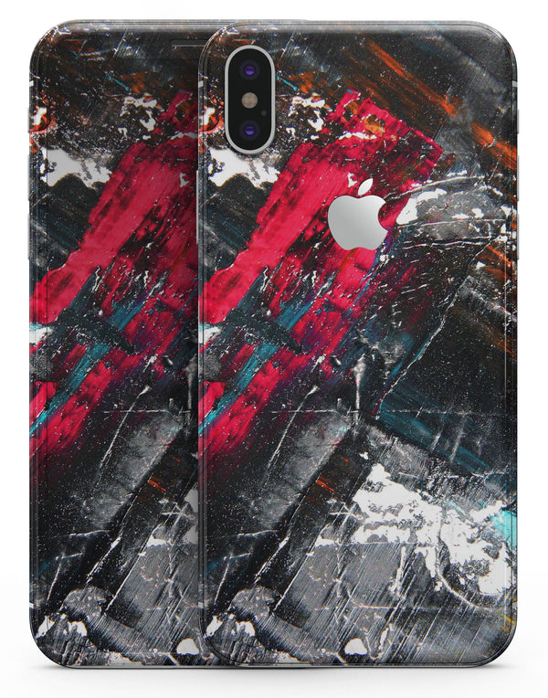 Abstract Grungy Oil Mess - iPhone X Skin-Kit