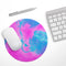 Abstract Iridescent Vivid Pink Swirl// WaterProof Rubber Foam Backed Anti-Slip Mouse Pad for Home Work Office or Gaming Computer Desk