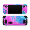 Abstract Iridescent Vivid Pink Swirl // Full Body Skin Decal Wrap Kit for the Steam Deck handheld gaming computer