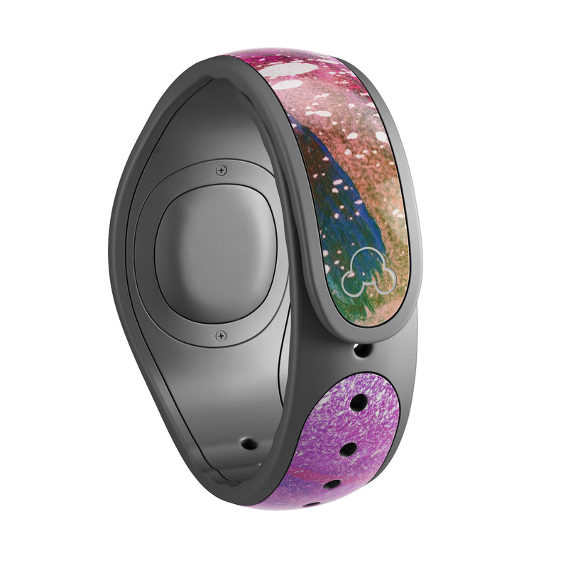 Abstract Neon Paint Explosion - Decal Skin Wrap Kit for the Disney Magic Band
