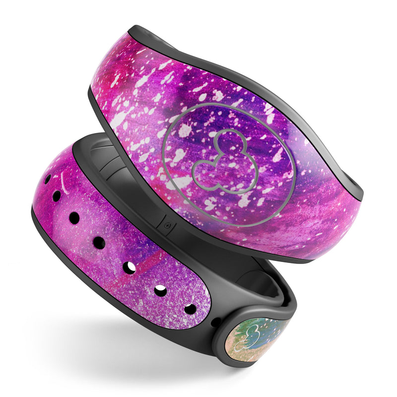 Abstract Neon Paint Explosion - Decal Skin Wrap Kit for the Disney Magic Band