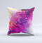 Abstract Neon Paint Explosion ink-Fuzed Decorative Throw Pillow