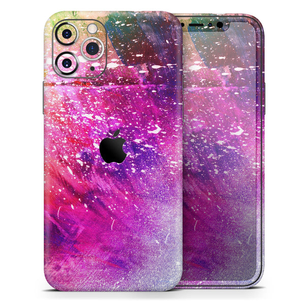 Abstract Neon Paint Explosion  - Protective Skin Wrap & Decal – Compatible with iPhone SE to iPhone 17 Pro Max (All Models)