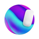 Abstract Neon Wave V10// WaterProof Rubber Foam Backed Anti-Slip Mouse Pad for Home Work Office or Gaming Computer Desk