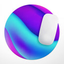 Abstract Neon Wave V10// WaterProof Rubber Foam Backed Anti-Slip Mouse Pad for Home Work Office or Gaming Computer Desk