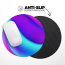 Abstract Neon Wave V10// WaterProof Rubber Foam Backed Anti-Slip Mouse Pad for Home Work Office or Gaming Computer Desk