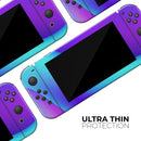 Abstract Neon Wave V10 // Skin Decal Wrap Kit for Nintendo Switch Console & Dock, Joy-Cons, Pro Controller, Lite, 3DS XL, 2DS XL, DSi, or Wii
