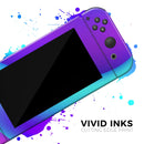 Abstract Neon Wave V10 // Skin Decal Wrap Kit for Nintendo Switch Console & Dock, Joy-Cons, Pro Controller, Lite, 3DS XL, 2DS XL, DSi, or Wii