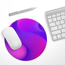Abstract Neon Wave V11// WaterProof Rubber Foam Backed Anti-Slip Mouse Pad for Home Work Office or Gaming Computer Desk