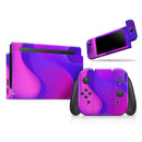 Abstract Neon Wave V11 // Skin Decal Wrap Kit for Nintendo Switch Console & Dock, Joy-Cons, Pro Controller, Lite, 3DS XL, 2DS XL, DSi, or Wii