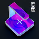 Abstract Neon Wave V11 UV Germicidal Sanitizing Sterilizing Wireless Smart Phone Screen Cleaner + Charging Station