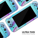 Abstract Neon Wave V12 // Skin Decal Wrap Kit for Nintendo Switch Console & Dock, Joy-Cons, Pro Controller, Lite, 3DS XL, 2DS XL, DSi, or Wii - Vinyl Skin Wrap for Nintendo Switch 2, OLED, Lite, Pro Controller, Wii & Classic Handhelds