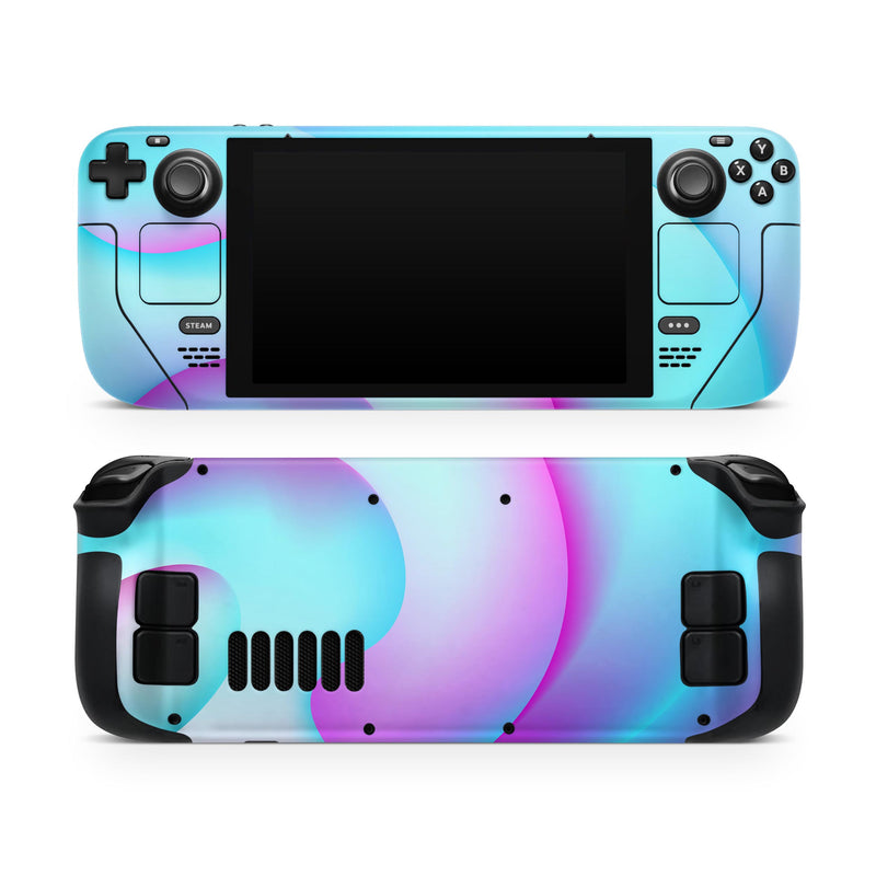 Abstract Neon Wave V12 // Full Body Skin Decal Wrap Kit for the Steam Deck handheld gaming computer