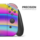 Abstract Neon Wave V1 // Skin Decal Wrap Kit for Nintendo Switch Console & Dock, Joy-Cons, Pro Controller, Lite, 3DS XL, 2DS XL, DSi, or Wii
