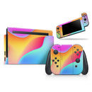Abstract Neon Wave V2 // Skin Decal Wrap Kit for Nintendo Switch Console & Dock, Joy-Cons, Pro Controller, Lite, 3DS XL, 2DS XL, DSi, or Wii - Vinyl Skin Wrap for Nintendo Switch 2, OLED, Lite, Pro Controller, Wii & Classic Handhelds