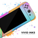 Abstract Neon Wave V2 // Skin Decal Wrap Kit for Nintendo Switch Console & Dock, Joy-Cons, Pro Controller, Lite, 3DS XL, 2DS XL, DSi, or Wii - Vinyl Skin Wrap for Nintendo Switch 2, OLED, Lite, Pro Controller, Wii & Classic Handhelds