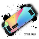 Abstract Neon Wave V2 // Full Body Skin Decal Wrap Kit for the Steam Deck handheld gaming computer