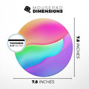 Abstract Neon Wave V3// WaterProof Rubber Foam Backed Anti-Slip Mouse Pad for Home Work Office or Gaming Computer Desk