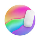 Abstract Neon Wave V3// WaterProof Rubber Foam Backed Anti-Slip Mouse Pad for Home Work Office or Gaming Computer Desk