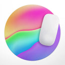 Abstract Neon Wave V3// WaterProof Rubber Foam Backed Anti-Slip Mouse Pad for Home Work Office or Gaming Computer Desk