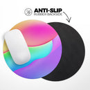 Abstract Neon Wave V3// WaterProof Rubber Foam Backed Anti-Slip Mouse Pad for Home Work Office or Gaming Computer Desk