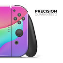 Abstract Neon Wave V3 // Skin Decal Wrap Kit for Nintendo Switch Console & Dock, Joy-Cons, Pro Controller, Lite, 3DS XL, 2DS XL, DSi, or Wii - Vinyl Skin Wrap for Nintendo Switch 2, OLED, Lite, Pro Controller, Wii & Classic Handhelds