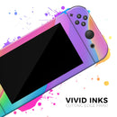 Abstract Neon Wave V3 // Skin Decal Wrap Kit for Nintendo Switch Console & Dock, Joy-Cons, Pro Controller, Lite, 3DS XL, 2DS XL, DSi, or Wii - Vinyl Skin Wrap for Nintendo Switch 2, OLED, Lite, Pro Controller, Wii & Classic Handhelds