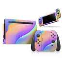 Abstract Neon Wave V4 // Skin Decal Wrap Kit for Nintendo Switch Console & Dock, Joy-Cons, Pro Controller, Lite, 3DS XL, 2DS XL, DSi, or Wii - Vinyl Skin Wrap for Nintendo Switch 2, OLED, Lite, Pro Controller, Wii & Classic Handhelds