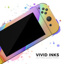 Abstract Neon Wave V4 // Skin Decal Wrap Kit for Nintendo Switch Console & Dock, Joy-Cons, Pro Controller, Lite, 3DS XL, 2DS XL, DSi, or Wii - Vinyl Skin Wrap for Nintendo Switch 2, OLED, Lite, Pro Controller, Wii & Classic Handhelds