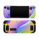 Abstract Neon Wave V4 // Full Body Skin Decal Wrap Kit for the Steam Deck handheld gaming computer