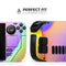 Abstract Neon Wave V4 // Full Body Skin Decal Wrap Kit for the Steam Deck handheld gaming computer