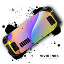 Abstract Neon Wave V4 // Full Body Skin Decal Wrap Kit for the Steam Deck handheld gaming computer