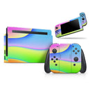 Abstract Neon Wave V5 // Skin Decal Wrap Kit for Nintendo Switch Console & Dock, Joy-Cons, Pro Controller, Lite, 3DS XL, 2DS XL, DSi, or Wii - Vinyl Skin Wrap for Nintendo Switch 2, OLED, Lite, Pro Controller, Wii & Classic Handhelds