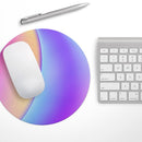 Abstract Neon Wave V6// WaterProof Rubber Foam Backed Anti-Slip Mouse Pad for Home Work Office or Gaming Computer Desk